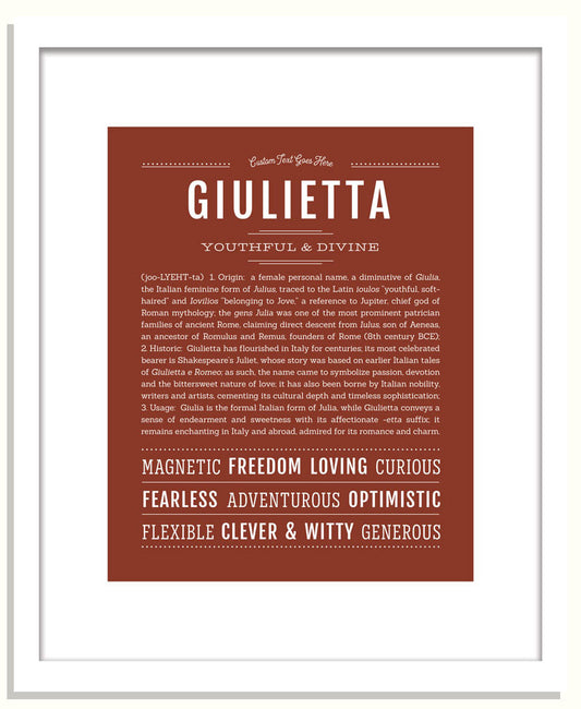 Giulietta | Name Art Print