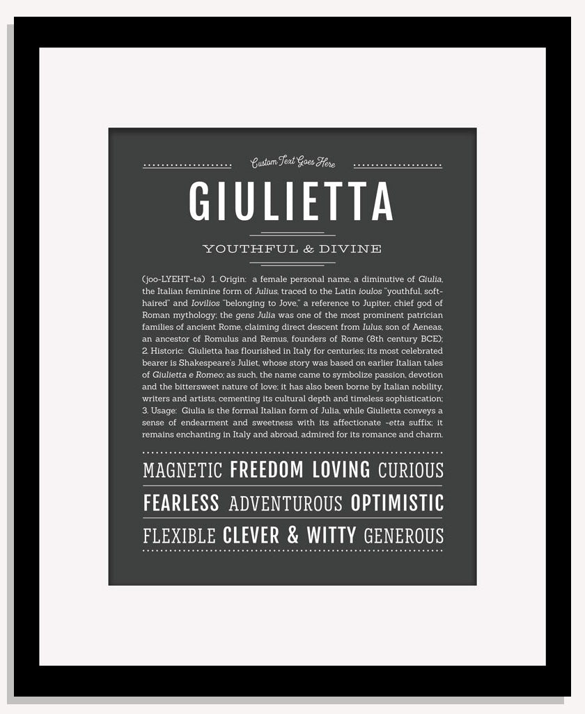 Giulietta | Name Art Print