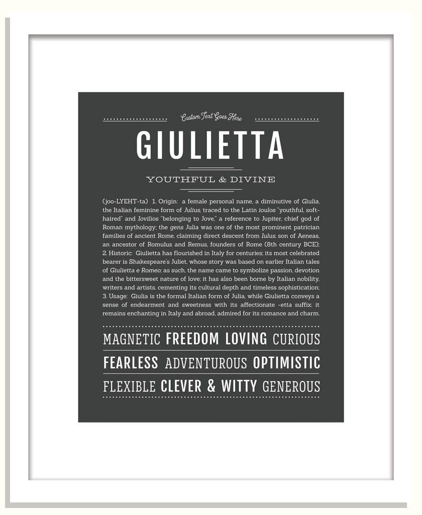Giulietta | Name Art Print