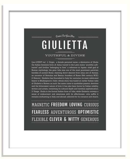 Giulietta | Name Art Print