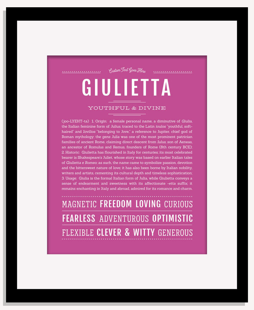 Giulietta | Name Art Print
