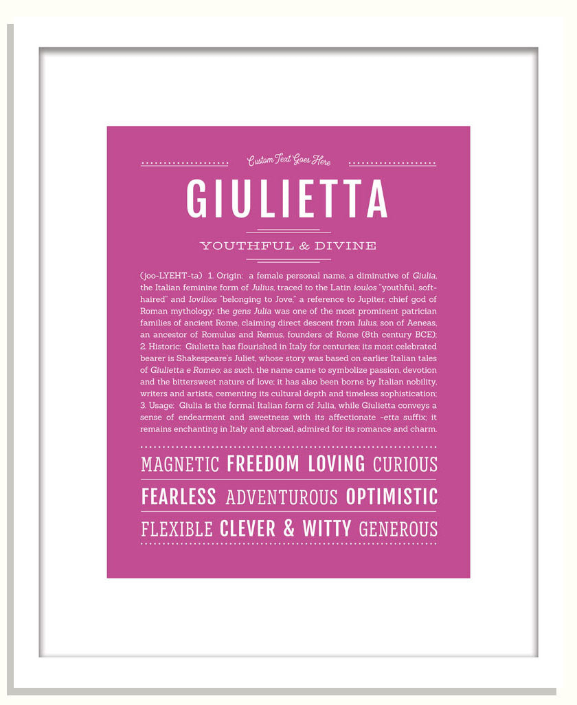 Giulietta | Name Art Print