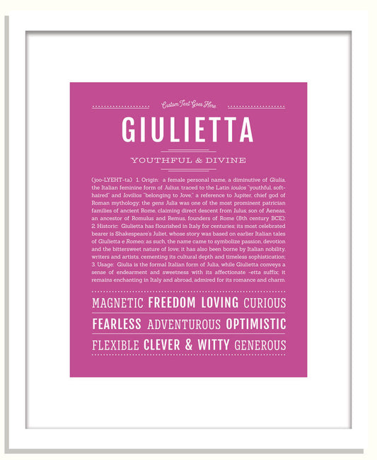 Giulietta | Name Art Print