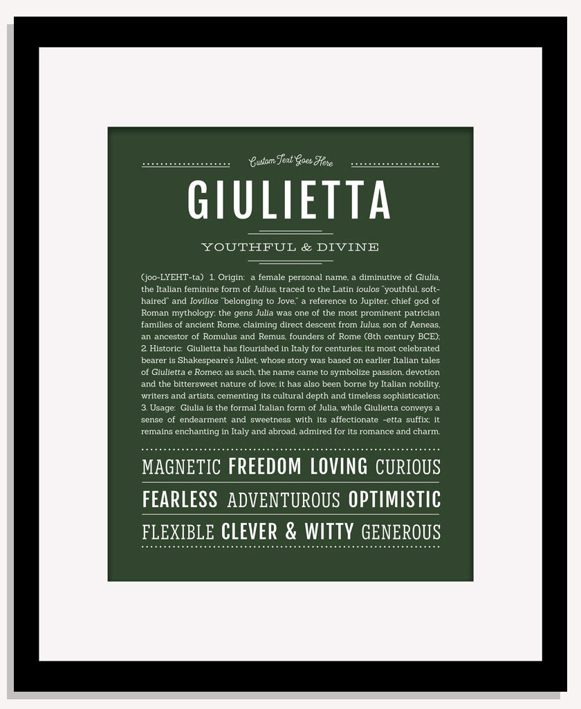 Giulietta | Name Art Print