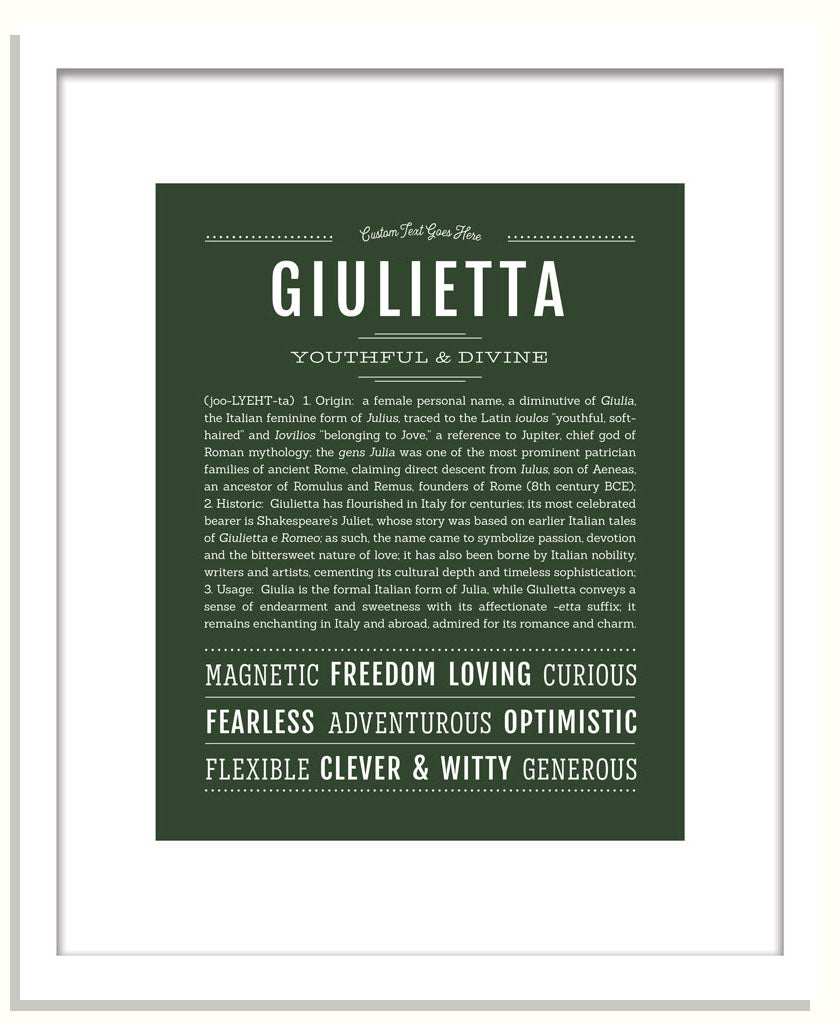 Giulietta | Name Art Print