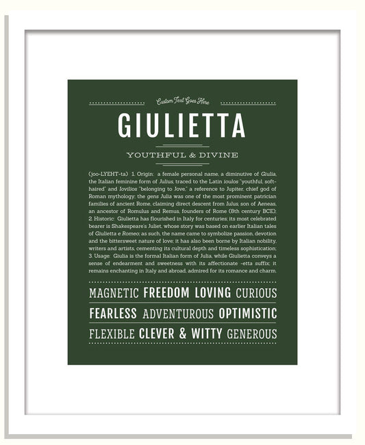 Giulietta | Name Art Print