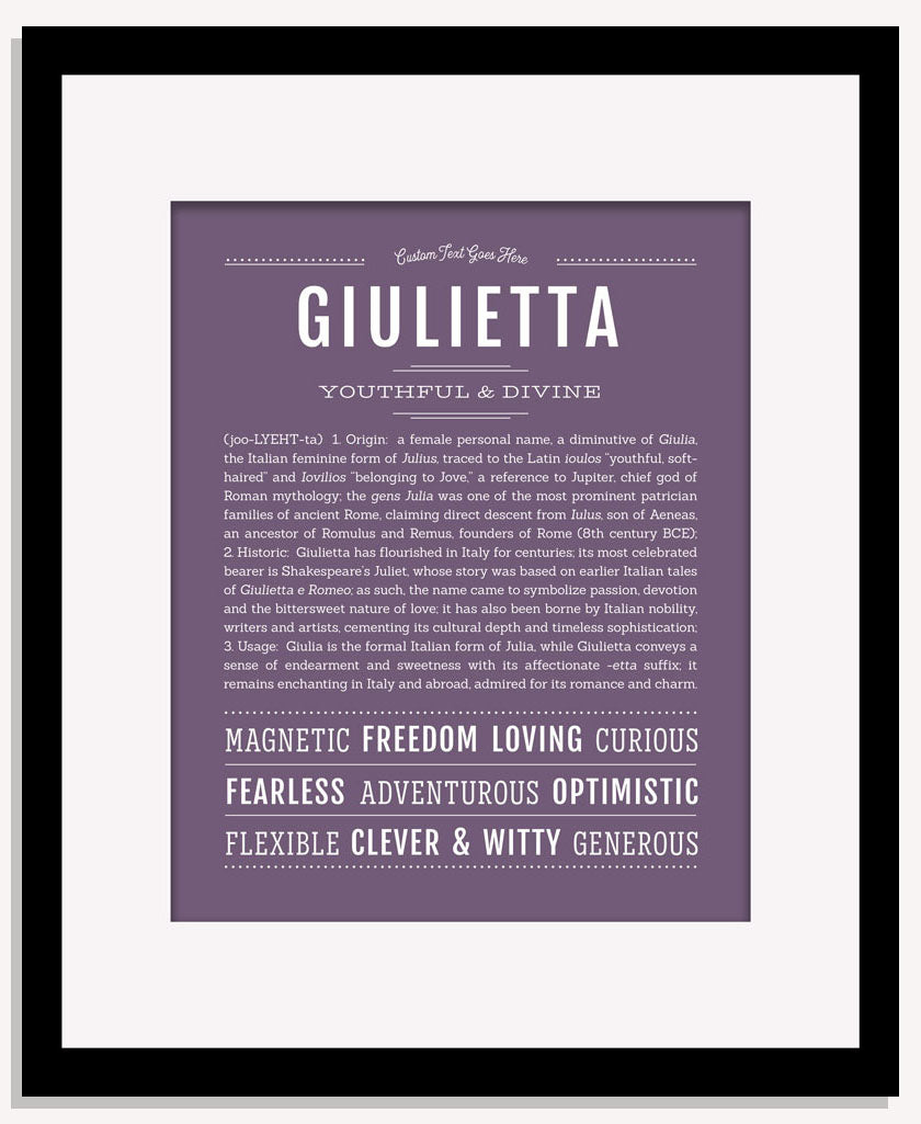 Giulietta | Name Art Print