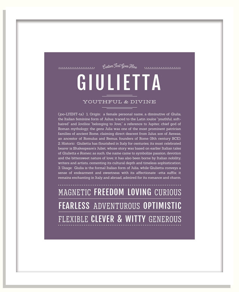 Giulietta | Name Art Print