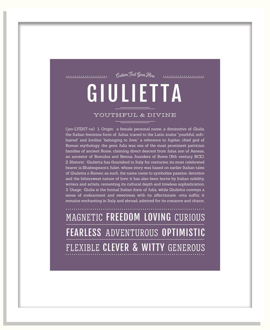 Giulietta | Name Art Print