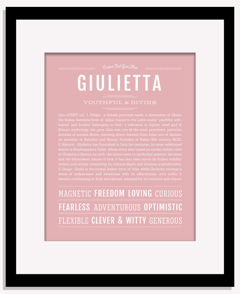 Giulietta | Name Art Print