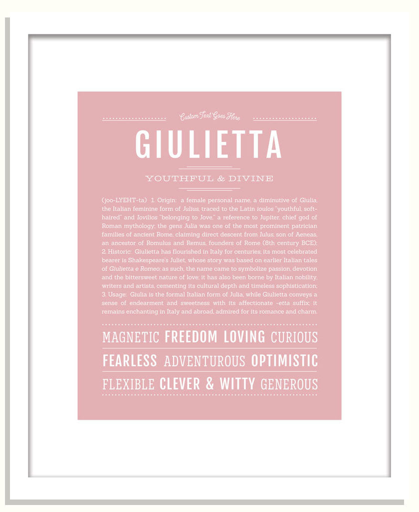 Giulietta | Name Art Print