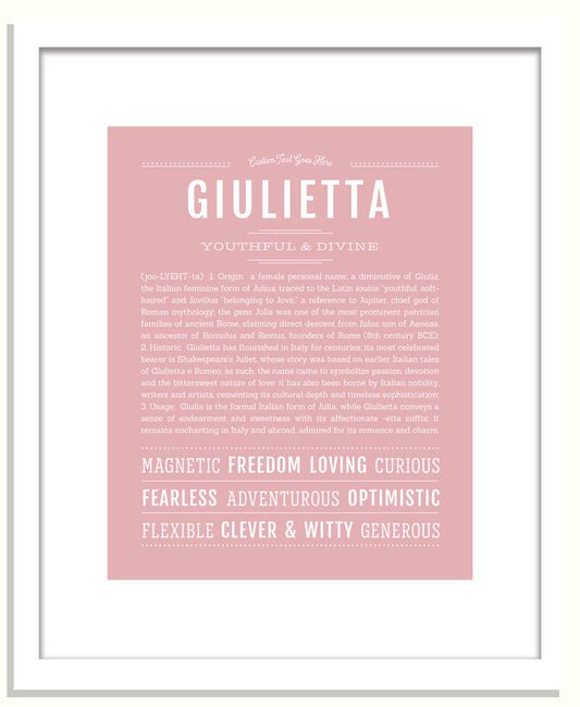 Giulietta | Name Art Print