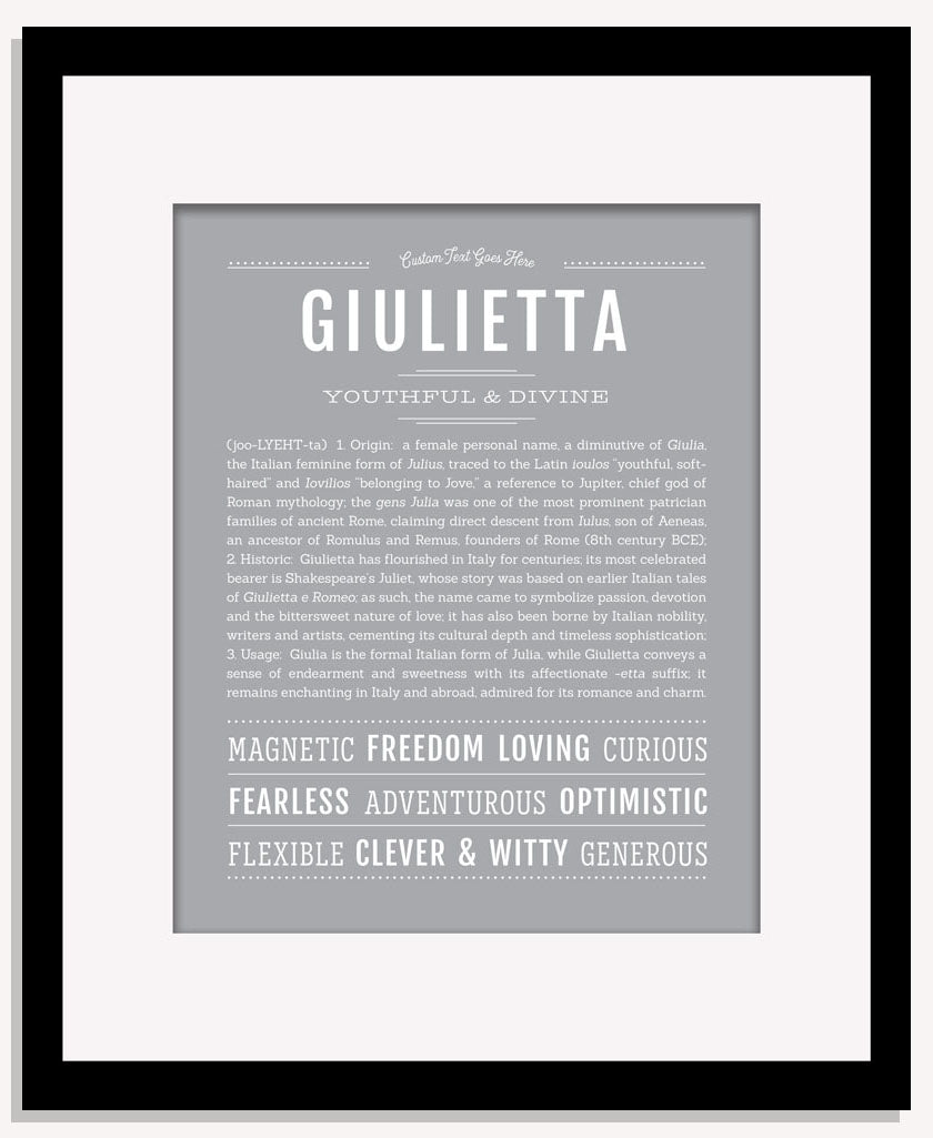 Giulietta | Name Art Print