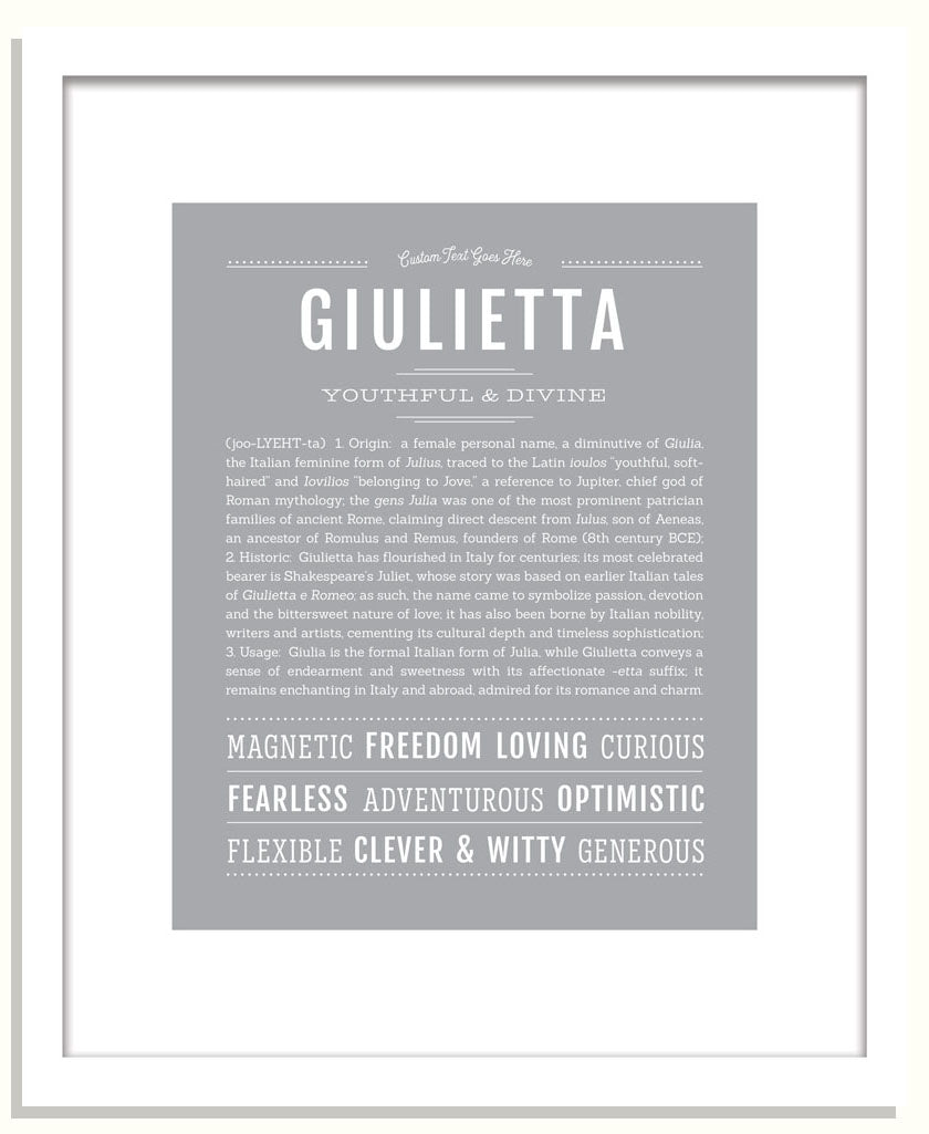 Giulietta | Name Art Print