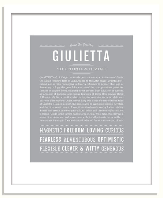 Giulietta | Name Art Print