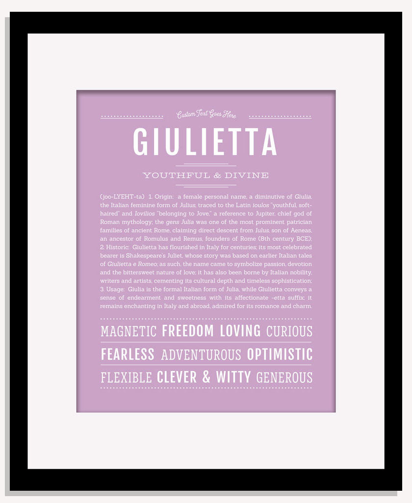 Giulietta | Name Art Print