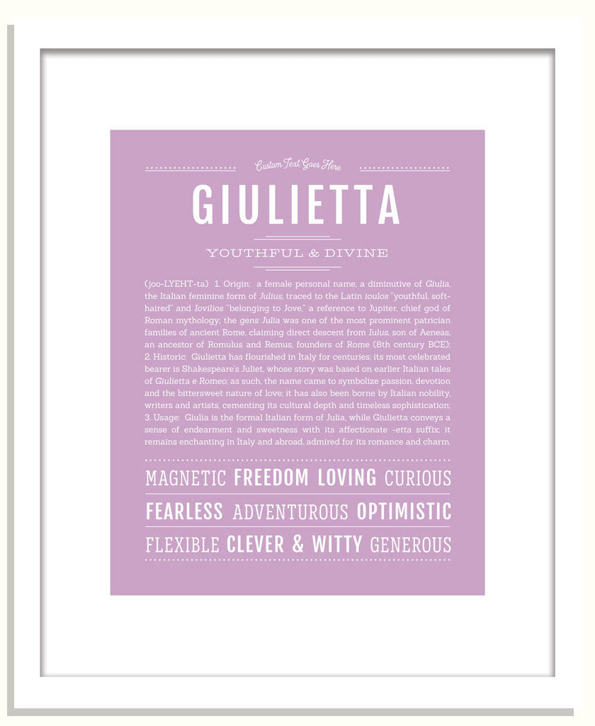 Giulietta | Name Art Print