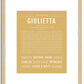 Giulietta | Name Art Print