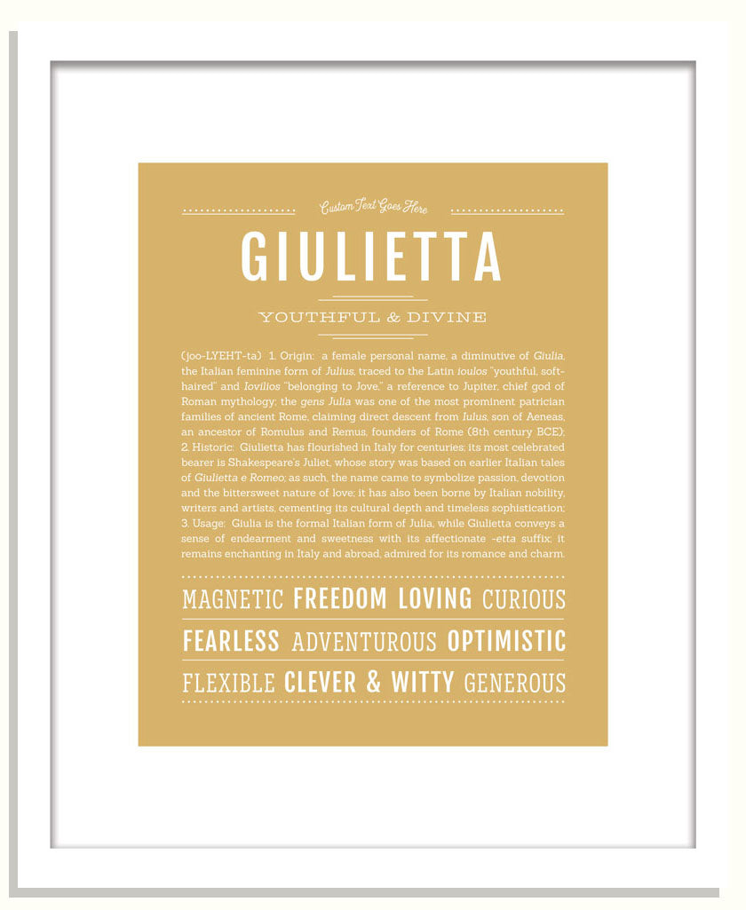 Giulietta | Name Art Print