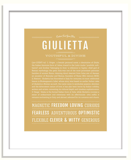 Giulietta | Name Art Print