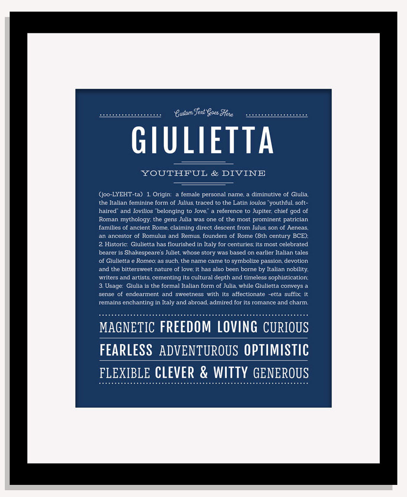 Giulietta | Name Art Print