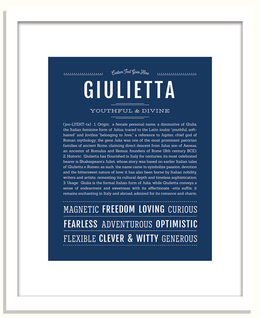 Giulietta | Name Art Print