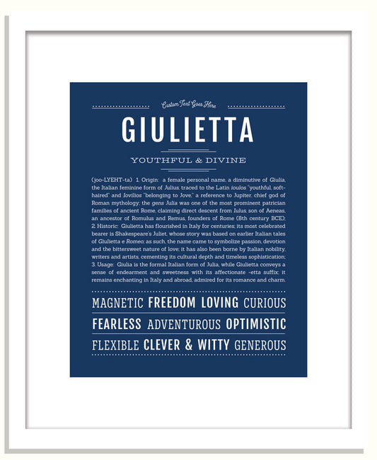 Giulietta | Name Art Print