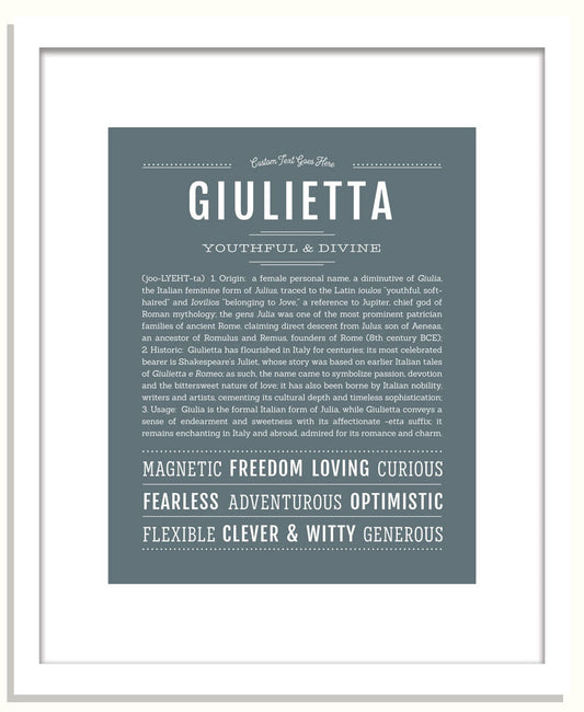 Giulietta | Name Art Print