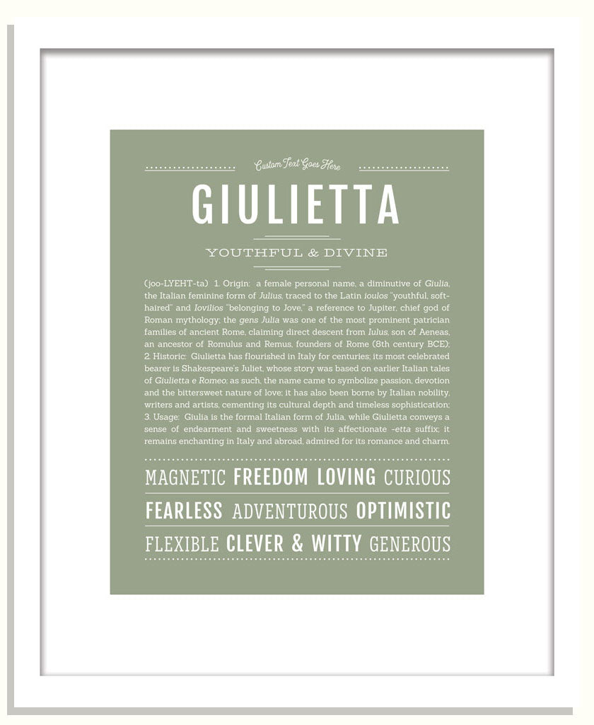 Giulietta | Name Art Print