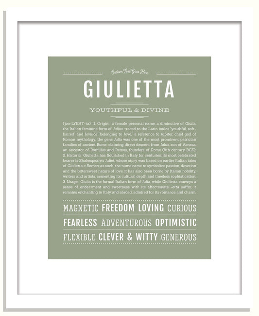 Giulietta | Name Art Print