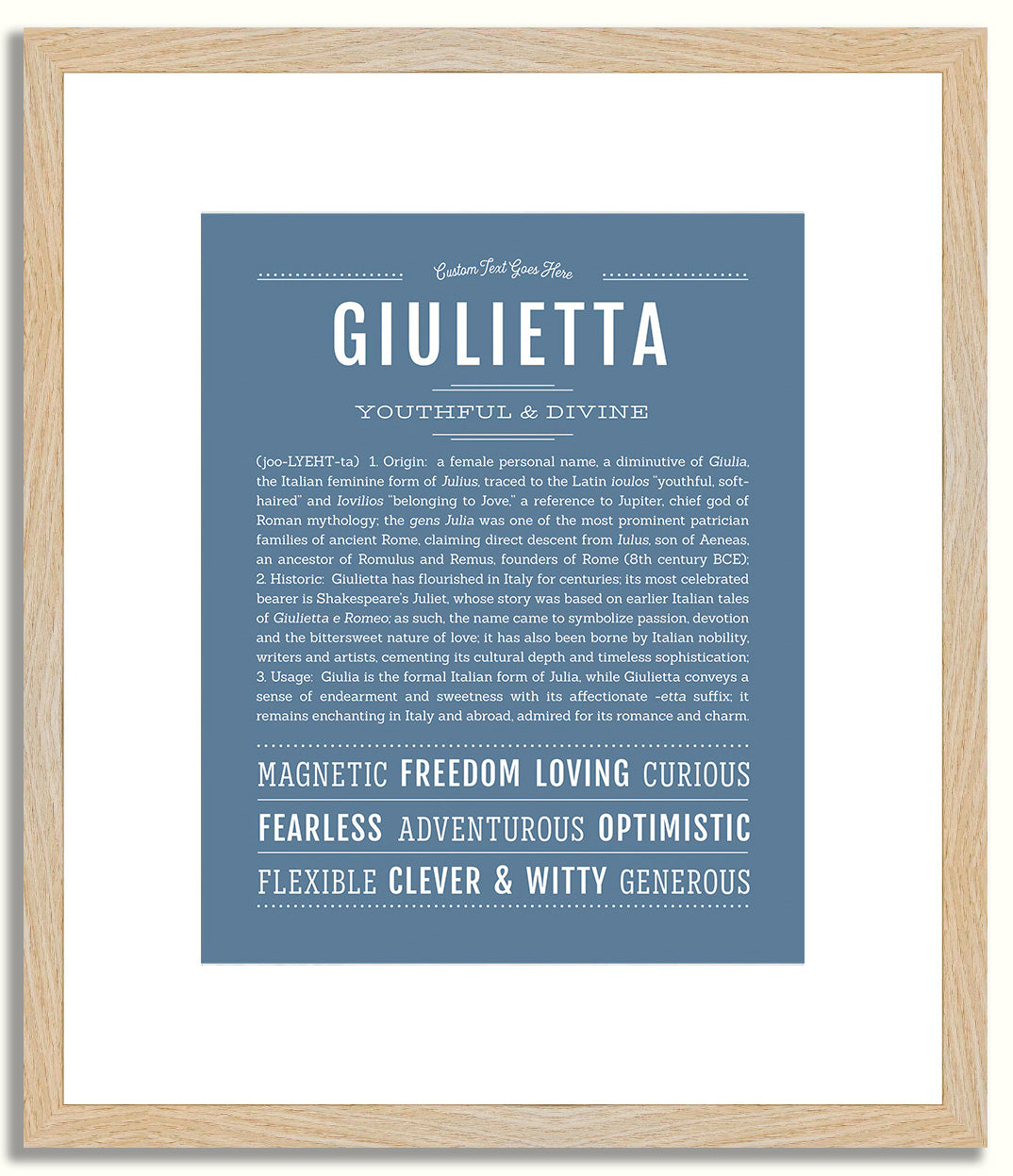 Giulietta | Name Art Print