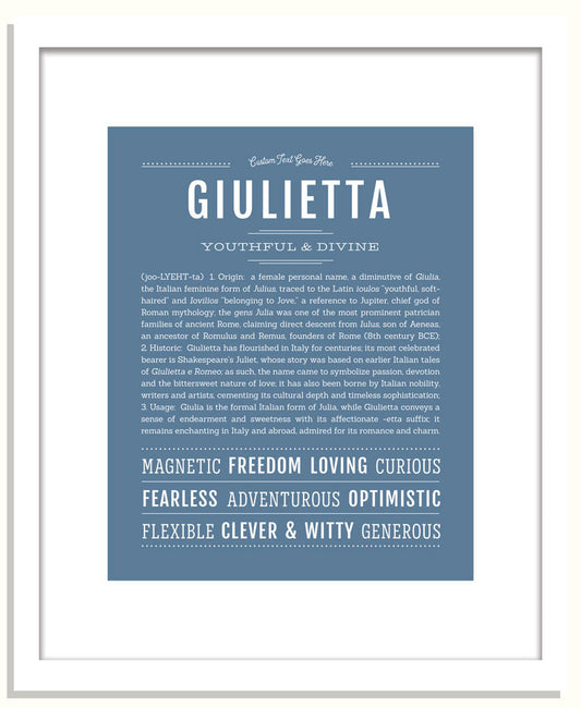 Giulietta | Name Art Print