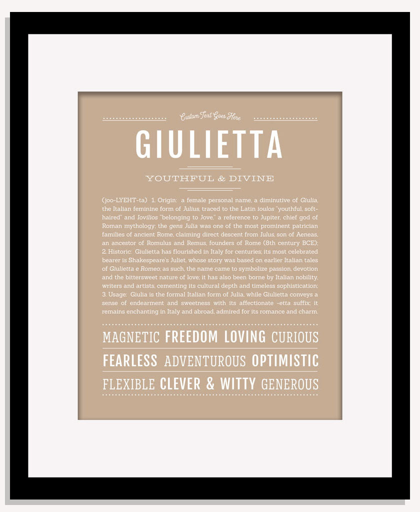 Giulietta | Name Art Print