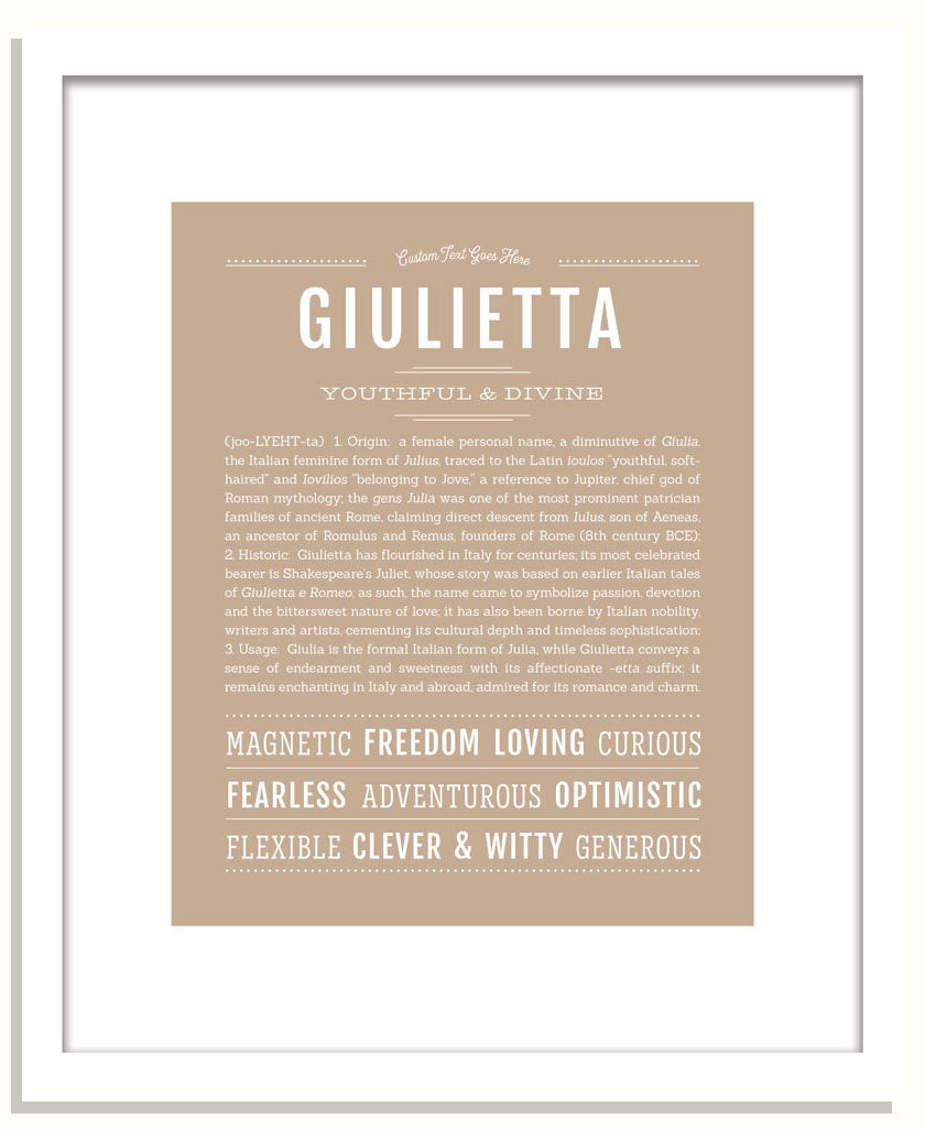 Giulietta | Name Art Print