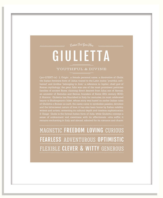Giulietta | Name Art Print