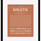 Giulietta | Name Art Print
