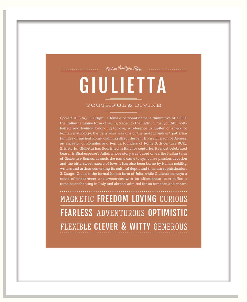 Giulietta | Name Art Print