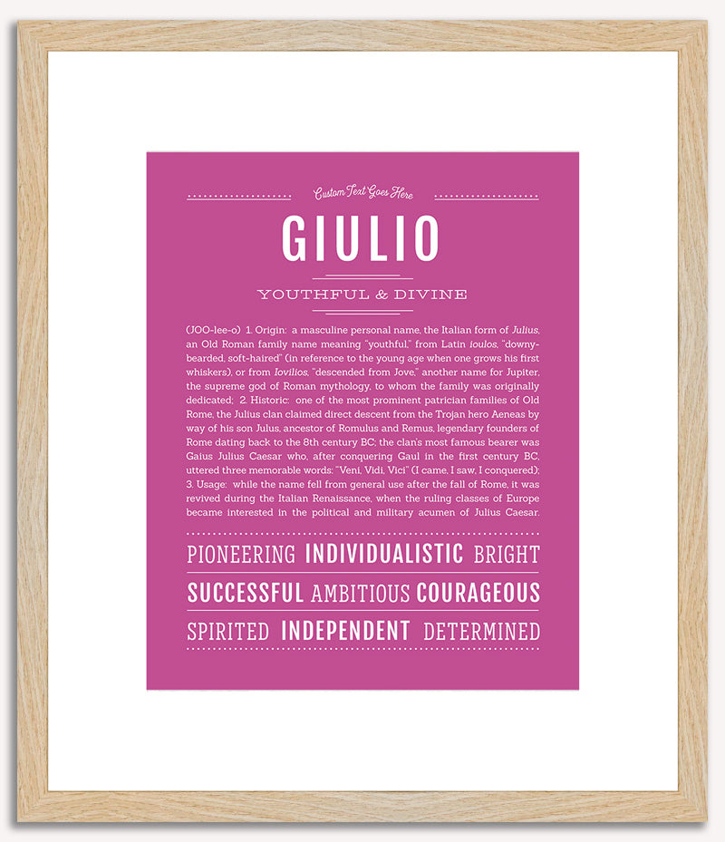 Giulio | Name Art Print