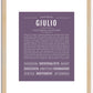 Giulio | Name Art Print