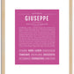 Giuseppe | Name Art Print