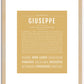 Giuseppe | Name Art Print