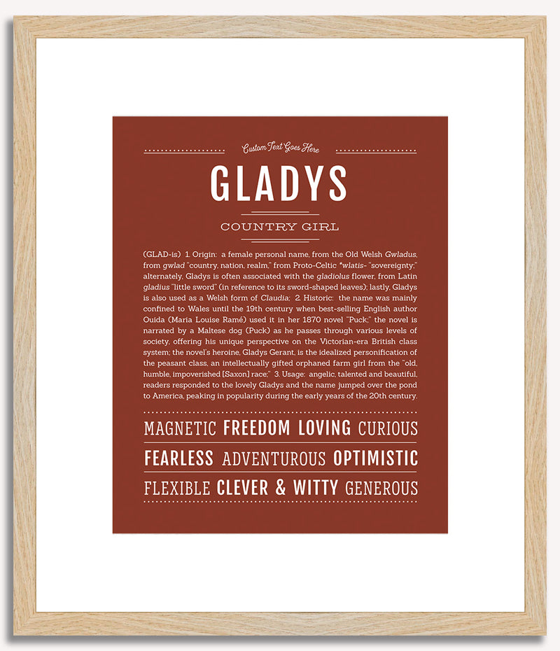 Gladys | Name Art Print