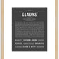 Gladys | Name Art Print