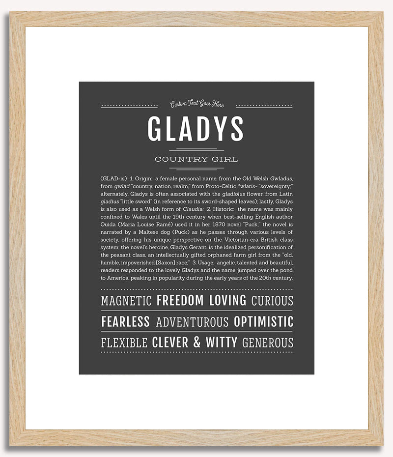 Gladys | Name Art Print