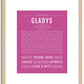 Gladys | Name Art Print