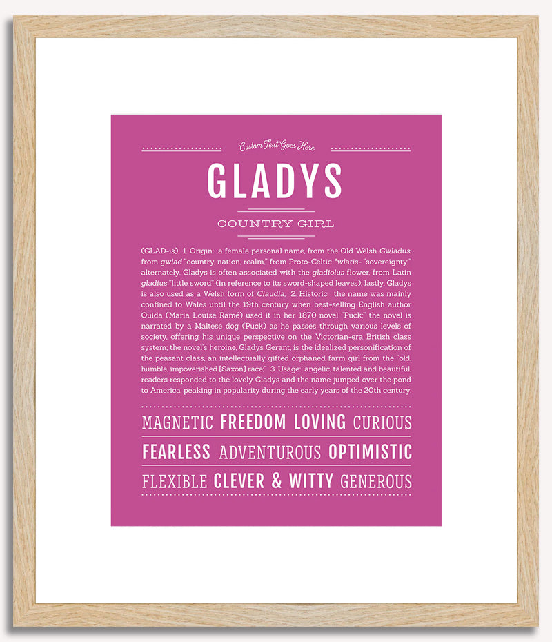 Gladys | Name Art Print