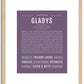 Gladys | Name Art Print