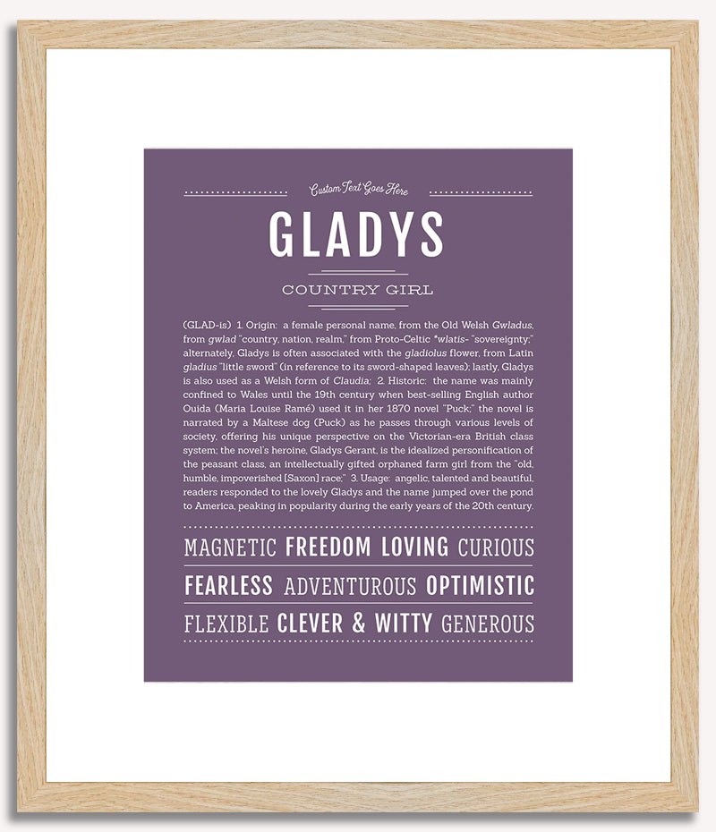 Gladys | Name Art Print