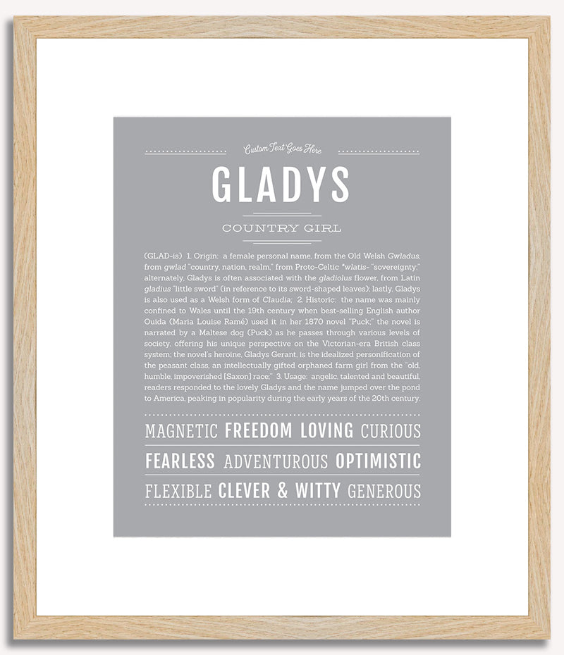 Gladys | Name Art Print