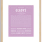 Gladys | Name Art Print